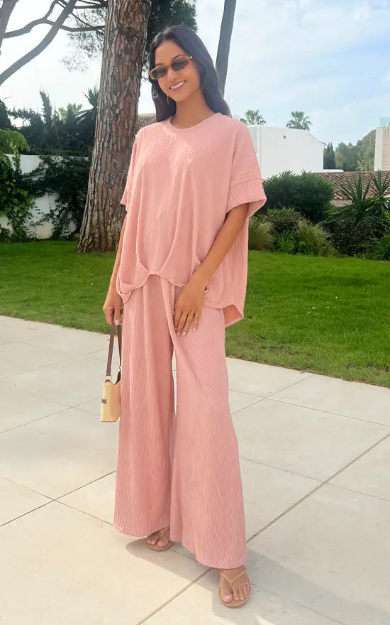Oversized Jersey Set in Pink